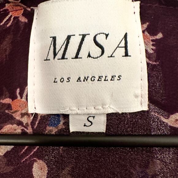 MISA LOS ANGELES Tiered Ruffle Purple Floral Dress – Small - Picture 10 of 13